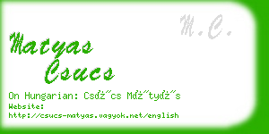 matyas csucs business card